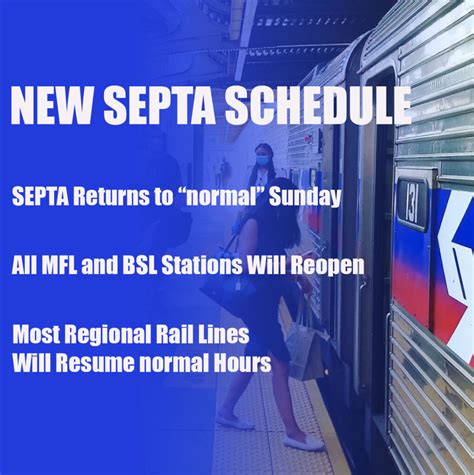 septa new schedule